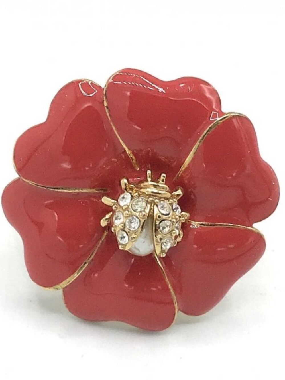 Coral Bloom Stella & Dot Adjustable Ring